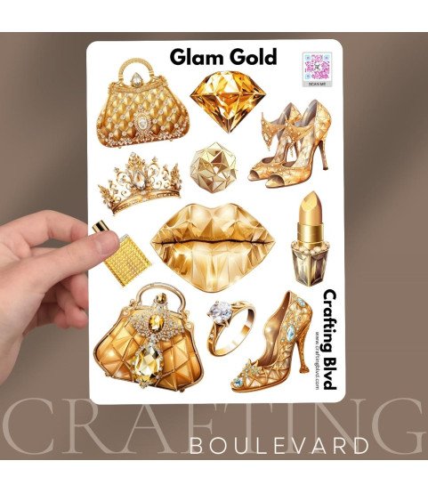 Luxe Glam Gold Stickers