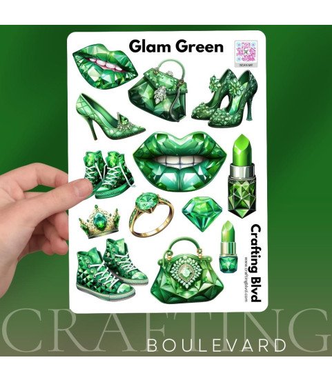 Luxe Glam Green Stickers