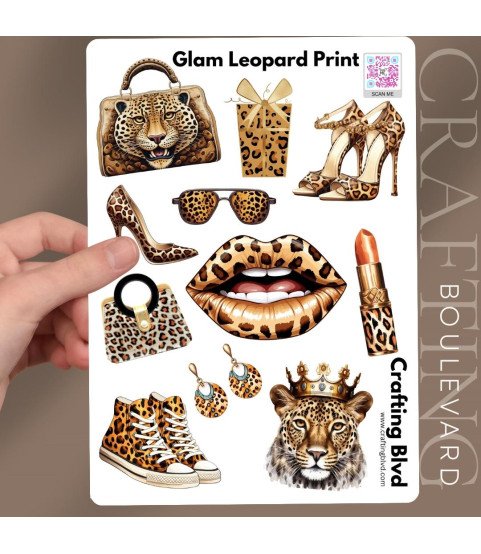 Luxe Glam Leopard #1 Stickers