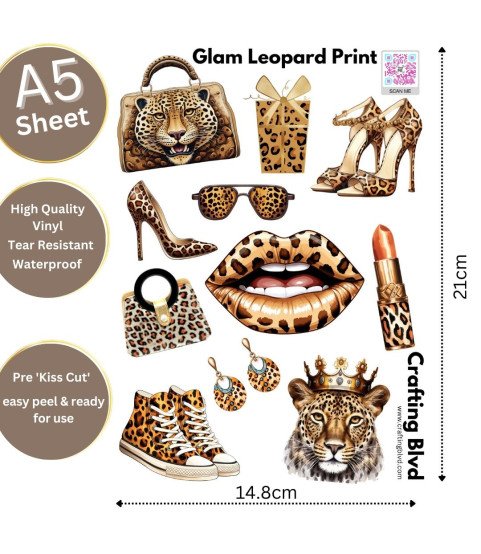 Luxe Glam Leopard #1 Stickers
