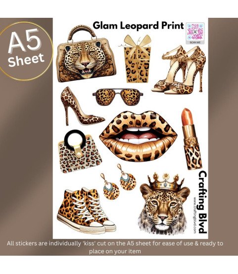 Luxe Glam Leopard #1 Stickers