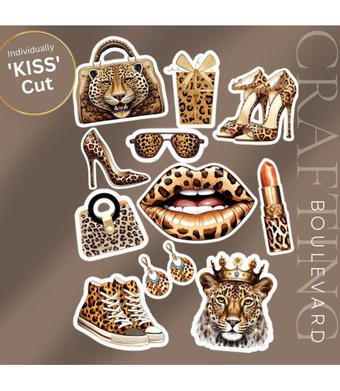 Luxe Glam Leopard #1 Stickers