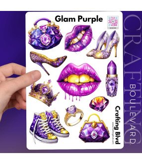 Luxe Glam Purple Stickers