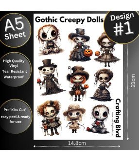 Gothic Creepy Dolls #1 Stickers