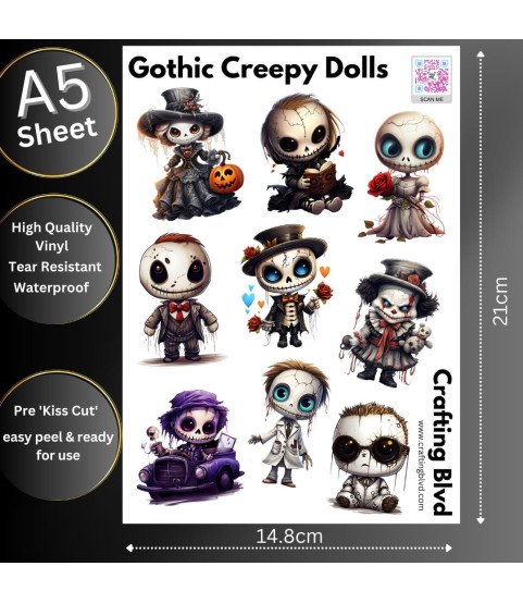 Gothic Creepy Dolls #3 Stickers