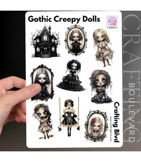 Gothic Creepy Dolls #4 Stickers