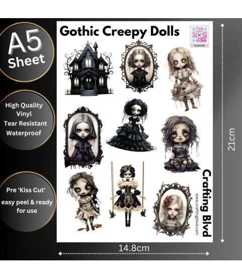 Gothic Creepy Dolls #4 Stickers