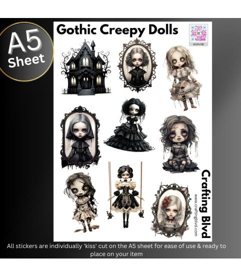 Gothic Creepy Dolls #4 Stickers