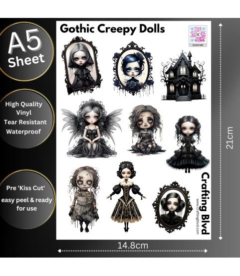 Gothic Creepy Dolls #5 Stickers