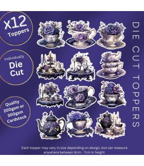 Gothic Halloween Tea Time Die Cut Toppers