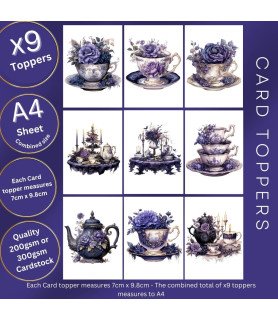 Gothic Halloween Tea Time Card Toppers