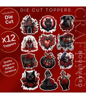 Gothic Halloween #1 Die Cut Toppers