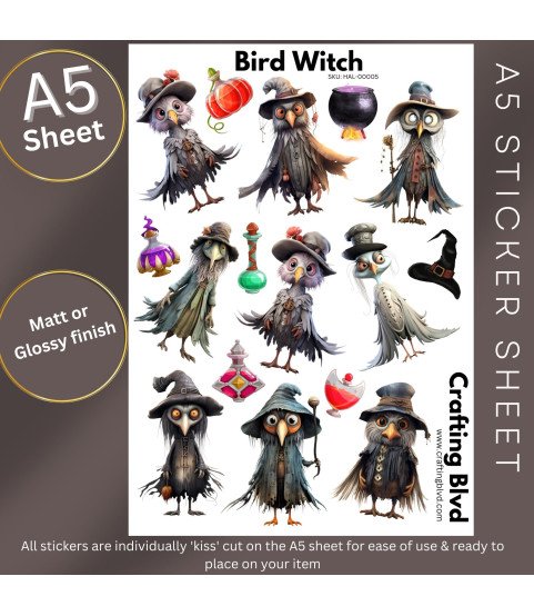 Bird Witch Stickers
