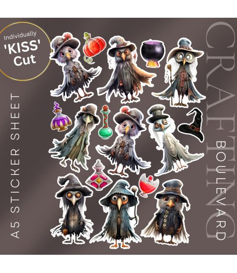 Bird Witch Stickers