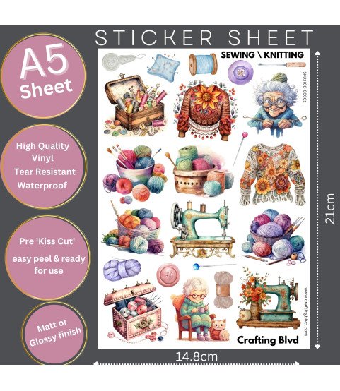 Sewing & Knitting Stickers