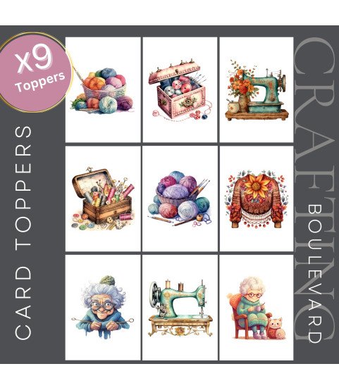 Sewing & Knitting Card Toppers