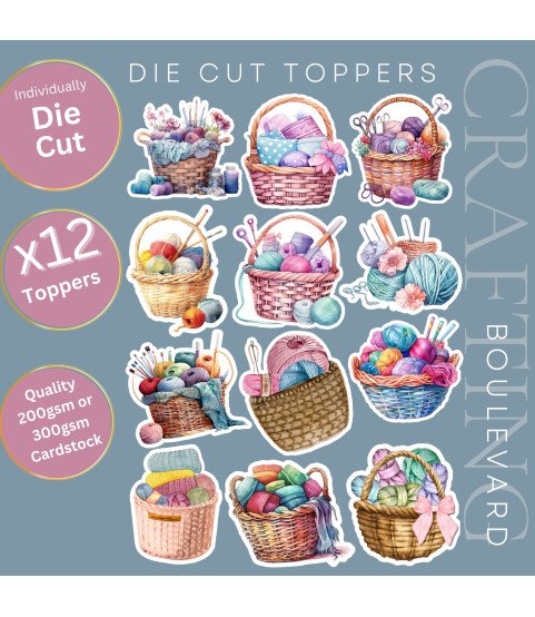 Knitting Yarn Die Cut Toppers