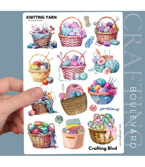 Knitting Yarn Stickers