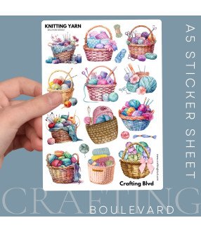 Knitting Yarn Stickers