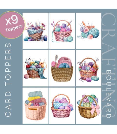 Knitting Yarn Card Toppers