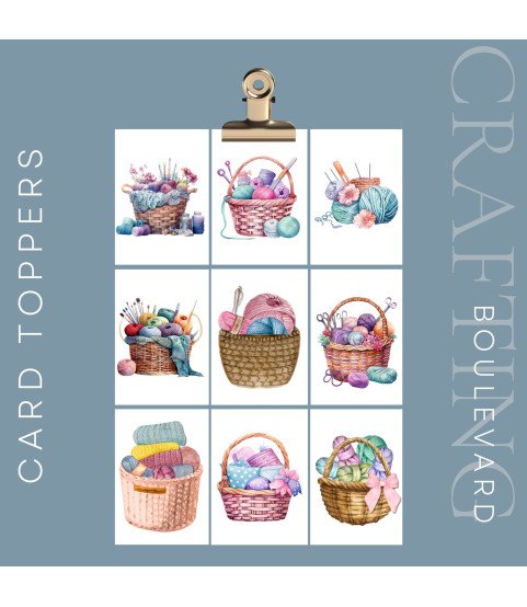 Knitting Yarn Card Toppers
