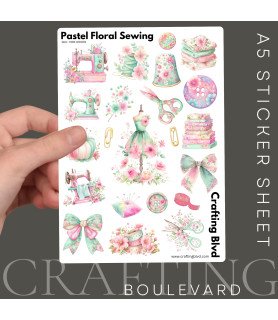Pastel Floral Sewing Stickers