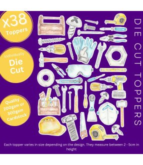 Construction Tools Die Cut Toppers