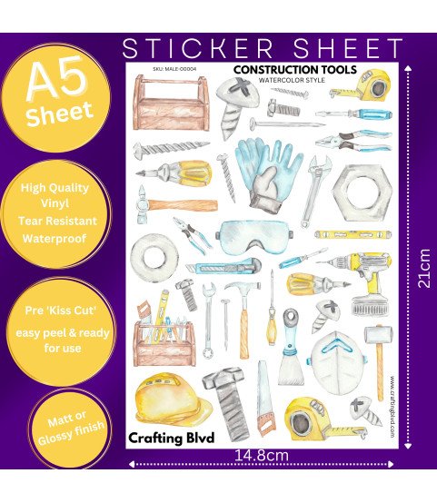 Construction Tools Stickers
