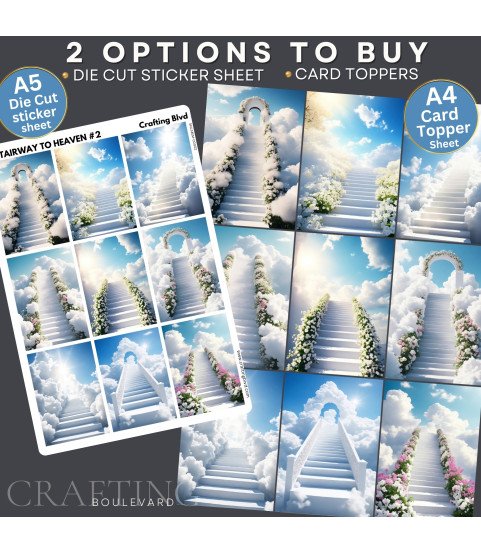 Stairway to Heaven #2 Stickers or Card Toppers