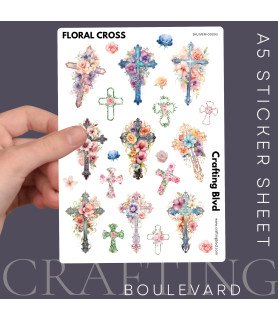 Floral Cross Stickers