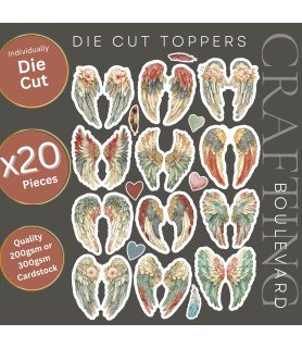 Vintage Angel Wings #1 Die Cut Toppers