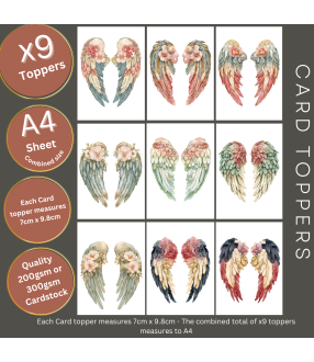 Vintage Angel Wings #2 Card Toppers