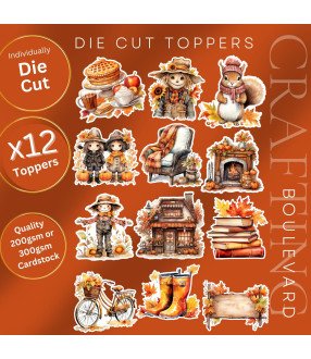 Autumn Fall #1 Die Cut Toppers