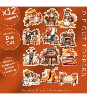 Autumn Fall #1 Die Cut Toppers