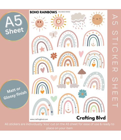 Boho Rainbows #1 Stickers