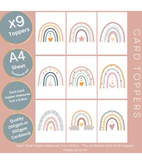 Boho Rainbows #1 Card Toppers