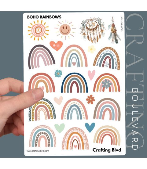 Boho Rainbows #2 Stickers
