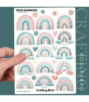 Boho Rainbows #3 Stickers