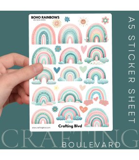Boho Rainbows #3 Stickers