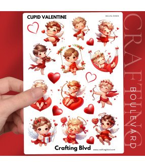 Cupid Valentine Stickers