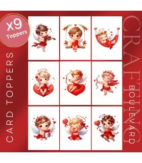 Cupid Valentine Card Toppers