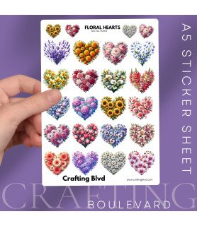Floral Hearts Stickers