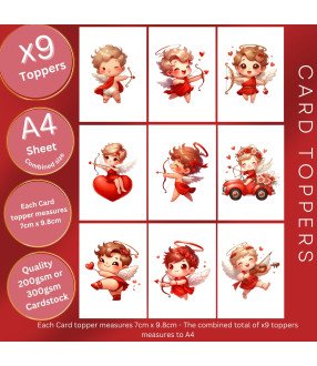 Cupid Valentine #2 Card Toppers
