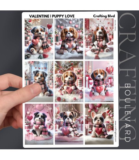 Valentine Puppy Love #1 Stickers Valentine Puppy Love #1 Stickers