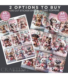 Valentine Puppy Love #3 Stickers
