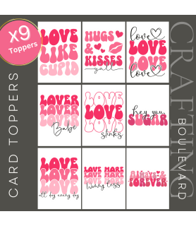 Retro Valentine #2 Card Toppers