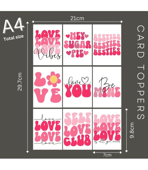 Retro Valentine Stickers, Die Cut or Card Toppers Retro Valentine Stickers, Die Cut or Card Toppers