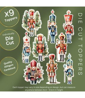 Christmas Nutcrackers Die Cut Toppers