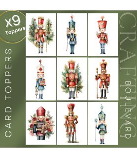 Christmas Nutcrackers Card Toppers