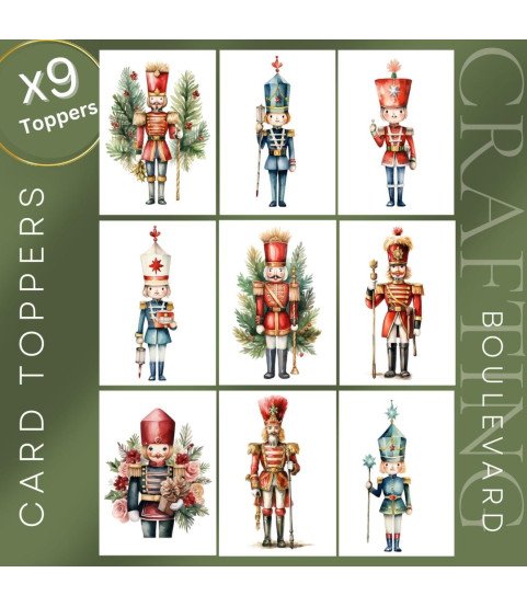 Christmas Nutcrackers Card Toppers